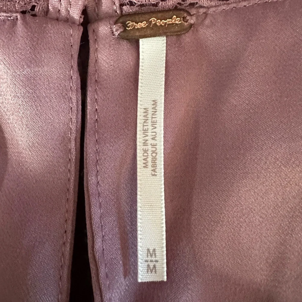 Free People Pink Skies Dainty Silky Lace Midi Dress in Nostalgia Rose Medium - Picture 11 of 11